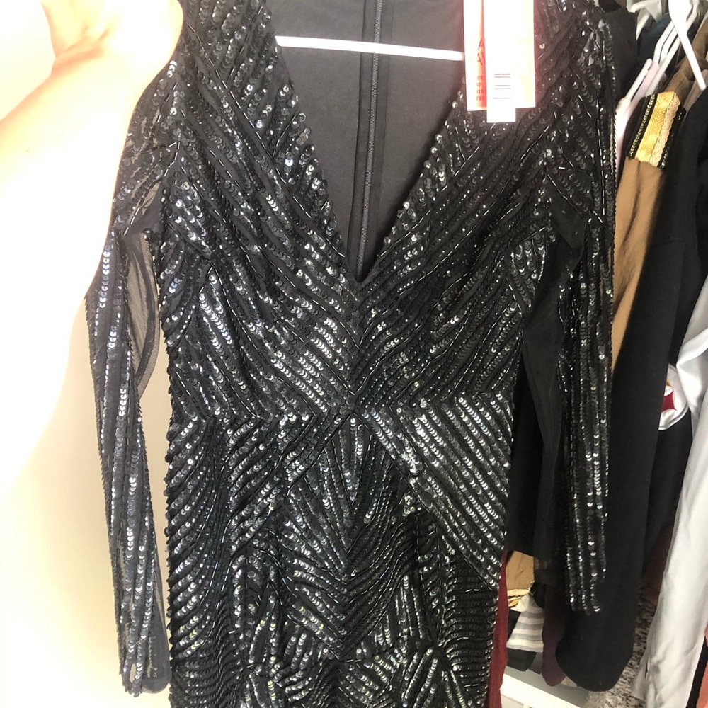 Black sequin dress